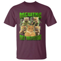 Funny Cat Meme Mewing Not Meowing T Shirt - Wonder Print Shop