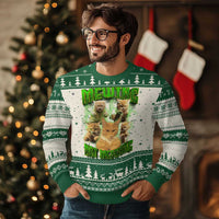 Funny Cat Meme Mewing Not Meowing Ugly Christmas Sweater - Wonder Print Shop