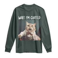 Funny Meme Cat Long Sleeve Shirt Wait I'm Goat
