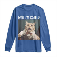 Funny Meme Cat Long Sleeve Shirt Wait I'm Goat