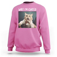 Funny Meme Cat Sweatshirt Wait I'm Goat - Wonder Print Shop
