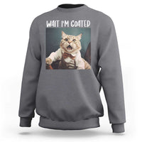 Funny Meme Cat Sweatshirt Wait I'm Goat - Wonder Print Shop