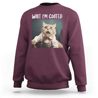 Funny Meme Cat Sweatshirt Wait I'm Goat - Wonder Print Shop