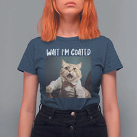 Funny Meme Cat T Shirt For Women Wait I'm Goat - Wonder Print Shop