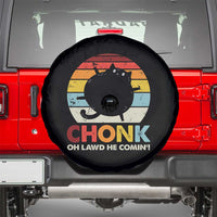 Funny Fat Cat Spare Tire Cover Chonk Oh Lawd He Comin'