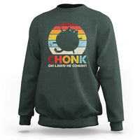 Funny Fat Cat Sweatshirt Chonk Oh Lawd He Comin' - Wonder Print Shop