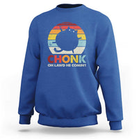 Funny Fat Cat Sweatshirt Chonk Oh Lawd He Comin' - Wonder Print Shop