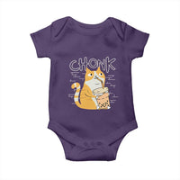 Funny Fat Cat Baby Onesie Chonk Drinking Bubble Tea
