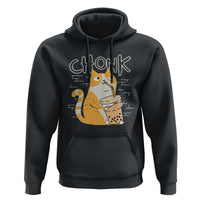 Funny Fat Cat Hoodie Chonk Drinking Bubble Tea
