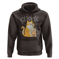 Funny Fat Cat Hoodie Chonk Drinking Bubble Tea