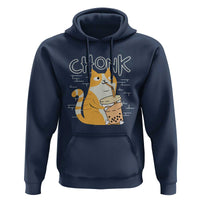Funny Fat Cat Hoodie Chonk Drinking Bubble Tea