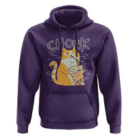 Funny Fat Cat Hoodie Chonk Drinking Bubble Tea