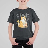 Funny Fat Cat T Shirt For Kid Chonk Drinking Bubble Tea - Wonder Print Shop