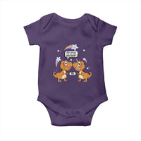 Funny Dinosaur Eat The Last Unicorn Baby Onesie