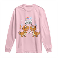 Funny Dinosaur Eat The Last Unicorn Long Sleeve Shirt