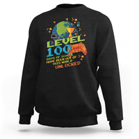 100th Day Of School Sweatshirt Level 100 Days Have Been Out Of This World Unlocked Gamer Outer Space - Wonder Print Shop