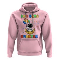 100th Day Of School Hoodie 100 Days Smarter Funny Astronaut Space Balloon - Wonder Print Shop