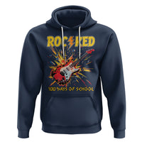 100th Day Of School Hoodie I Rocked 100 Days Funny Rock Lover Guitar - Wonder Print Shop