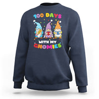 100th Day Of School Sweatshirt 100 Days With My Gnomies Smarter - Wonder Print Shop