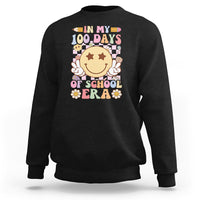 In My 100 Days Of School Era Retro Groovy Sweatshirt - Wonder Print Shop