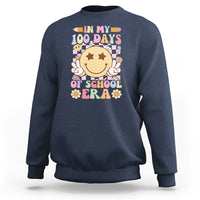 In My 100 Days Of School Era Retro Groovy Sweatshirt - Wonder Print Shop