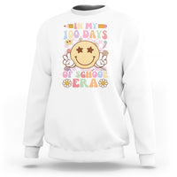 In My 100 Days Of School Era Retro Groovy Sweatshirt - Wonder Print Shop