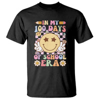 In My 100 Days Of School Era Retro Groovy T Shirt - Wonder Print Shop