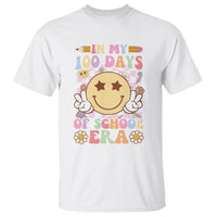 In My 100 Days Of School Era Retro Groovy T Shirt - Wonder Print Shop