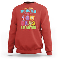 100th Day Of School Sweatshirt This Little Monster is 100 Days Smarter - Wonder Print Shop