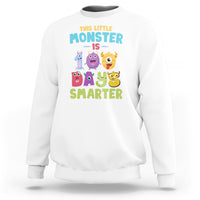 100th Day Of School Sweatshirt This Little Monster is 100 Days Smarter - Wonder Print Shop