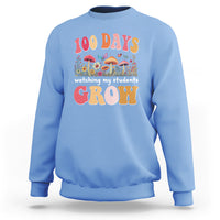 100th Day Of School Sweatshirt 100 Days Watching My Student Grow Teacher - Wonder Print Shop