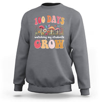 100th Day Of School Sweatshirt 100 Days Watching My Student Grow Teacher - Wonder Print Shop