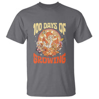 100th Day Of School Teacher T Shirt 100 Days Of Growing Retro Groovy Mushroom