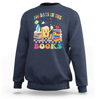 100th Day Of School Sweatshirt 100 Days In The Books Reading Bookworm - Wonder Print Shop