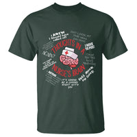 Funny Nurse T Shirt Thought In A Nurse's Brain - Wonder Print Shop