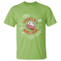 Funny Nurse T Shirt Thought In A Nurse's Brain - Wonder Print Shop