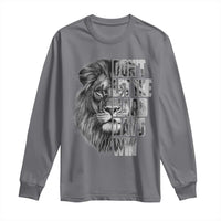 Don't Let the Hard Days Win Long Sleeve Shirt Lion Power Mental Health Warrior