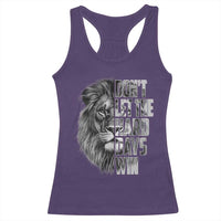 Don't Let the Hard Days Win Racerback Tank Top Lion Power Mental Health Warrior