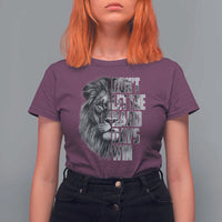 Don't Let the Hard Days Win T Shirt For Women Lion Power Mental Health Warrior