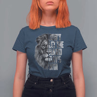 Don't Let the Hard Days Win T Shirt For Women Lion Power Mental Health Warrior