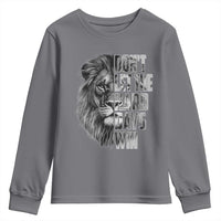 Don't Let the Hard Days Win Youth Sweatshirt Lion Power Mental Health Warrior