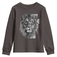 Don't Let the Hard Days Win Youth Sweatshirt Lion Power Mental Health Warrior