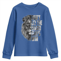 Don't Let the Hard Days Win Youth Sweatshirt Lion Power Mental Health Warrior