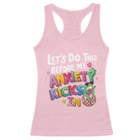 Funny Frog Let's Do This Before My Anxiety Kicks In Racerback Tank Top