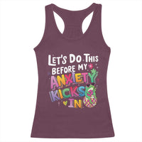 Funny Frog Let's Do This Before My Anxiety Kicks In Racerback Tank Top