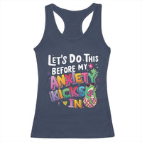 Funny Frog Let's Do This Before My Anxiety Kicks In Racerback Tank Top