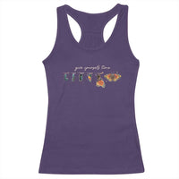 Inspirational Quote Racerback Tank Top Give Yourself Time Butterfly Motivational