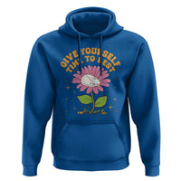 Give Yourself Time To Rest Hoodie Cute Cat Sleep Mental Health