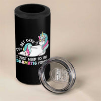 Funny Unicorn I'll Get Over It I Just Need To Be Dramatic 4 in 1 Can Cooler Tumbler