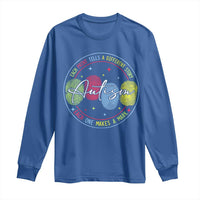 Autism Long Sleeve Shirt Fingerprint Autism Each Print Tells A Different Story